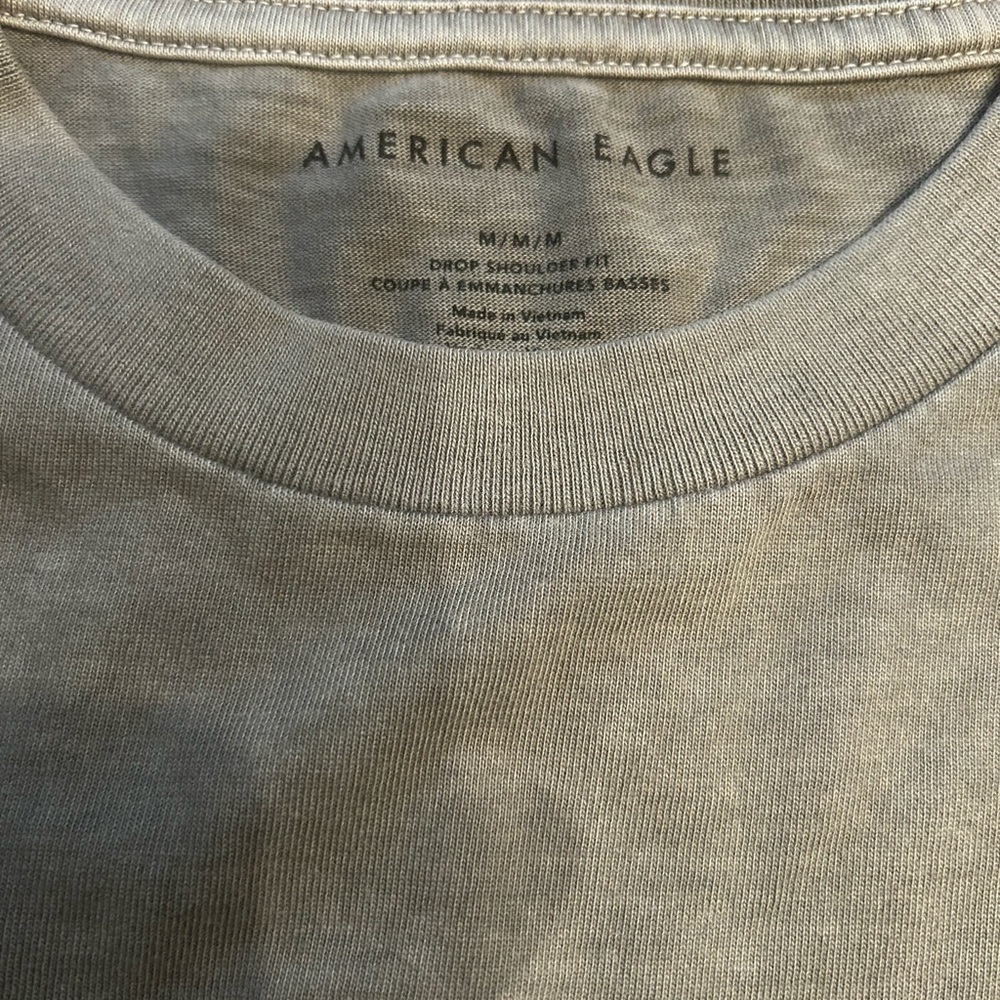 American Eagle Men's Long Sleeve Drop Shoulder Tee - Medium